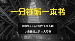 一分钱薅一本书 闲鱼9.9-19.9回收 多号多薅 小白直接上手-中创网_分享创业项目_助您在家赚钱