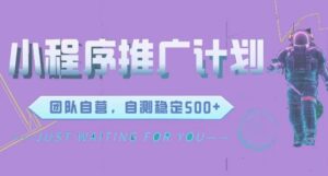 微信小程序项目,全新变现方式日均收益3张-中创网_分享创业项目_助您在家赚钱