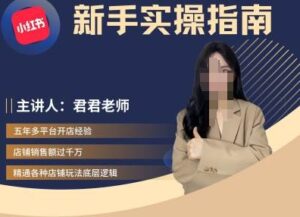 君君-小红书电商从入门到精通,新手实操指南-中创网_分享创业项目_助您在家赚钱