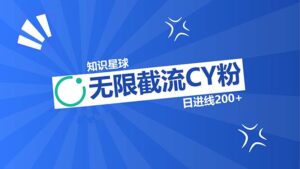 （13141期）知识星球无限截流CY粉首发玩法，精准曝光长尾持久，日进线200+-中创网_分享创业项目_助您在家赚钱