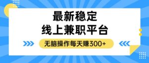 (12893期)揭秘稳定的线上兼职平台,无脑操作每天赚300+-中创网_分享创业项目_助您在家赚钱