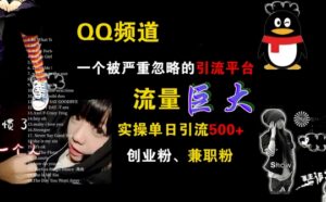 QQ频道，一个被严重忽略的引流平台，流量巨大 实操单日引流500+创业粉兼职粉【揭秘】-中创网_分享创业项目_助您在家赚钱