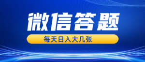（13473期）微信答题搜一搜，利用AI生成粘贴上传，日入几张轻轻松松-中创网_分享创业项目_助您在家赚钱