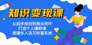 (13185期)知识变现课:从起步规划到商业闭环 打造个人爆款课 搭建年入百万财富系统-中创网_分享创业项目_助您在家赚钱