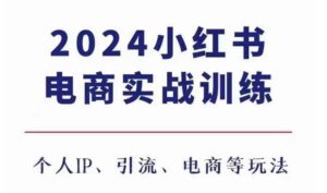 2024小红书电商3.0实战训练,包含个人IP、引流、电商等玩法-中创网_分享创业项目_助您在家赚钱