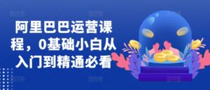 阿里巴巴运营课程,0基础小白从入门到精通必看-中创网_分享创业项目_助您在家赚钱