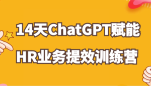 ChatGPT赋能HR业务提效14天训练营,从小白到应用高手在HR工作中灵活应用-中创网_分享创业项目_助您在家赚钱
