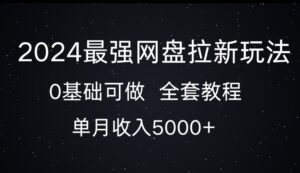 2024最强网盘拉新玩法,0基础可做,单月收入5000+-中创网_分享创业项目_助您在家赚钱