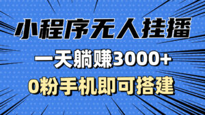 (13210期)抖音小程序无人直播,一天躺赚3000+,0粉手机可搭建,不违规不限流,小...-中创网_分享创业项目_助您在家赚钱