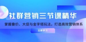 社群营销三节课精华：掌握叠价、大促与金字塔玩法，打造高效营销体系-中创网_分享创业项目_助您在家赚钱