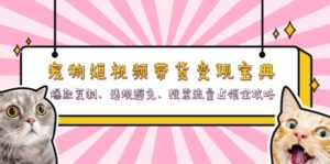 （13227期）宠物短视频带货变现宝典：爆款复制、违规避免、搜索流量占领全攻略-中创网_分享创业项目_助您在家赚钱
