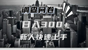 （13472期）【快速上手】调查问卷项目分享，一个问卷薅多遍，日入二三百不是难事！-中创网_分享创业项目_助您在家赚钱