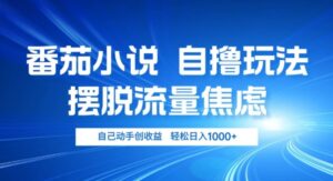 小说推文自撸玩法,摆脱流量焦虑,自己动手创收益,轻松日入几张-中创网_分享创业项目_助您在家赚钱