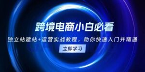 跨境电商小白必看！独立站建站+运营实战教程，助你快速入门并精通-中创网_分享创业项目_助您在家赚钱