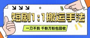 抖音短剧最新玩法,一刀不剪也能轻松过原创,一个作品3分钟,单账号收益3张,可矩阵操作【揭秘】-中创网_分享创业项目_助您在家赚钱