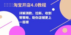 淘宝开店4.0教程,详解测款、拉新、收割等策略,助你店铺更上一层楼-中创网_分享创业项目_助您在家赚钱