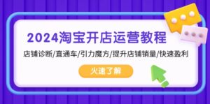 (13300期)2024淘宝开店运营教程:店铺诊断/直通车/引力魔方/提升店铺销量/快速盈利-中创网_分享创业项目_助您在家赚钱