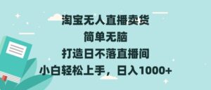 （13502期）淘宝无人直播卖货 简单无脑 打造日不落直播间 小白轻松上手，日入1000+-中创网_分享创业项目_助您在家赚钱