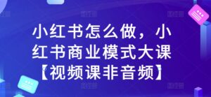 小红书怎么做,小红书商业模式大课【视频课非音频】-中创网_分享创业项目_助您在家赚钱