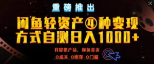 闲鱼轻资产风口四大蓝海项目实操手册，0投资0成本，月入过万，新手可做无需囤货-中创网_分享创业项目_助您在家赚钱