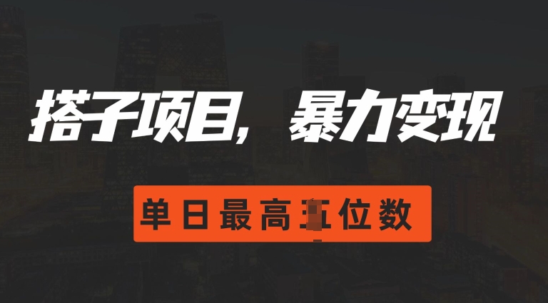 2024搭子玩法，0门槛，暴力变现，单日最高破四位数【揭秘】-中创网_分享创业项目_助您在家赚钱