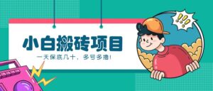 新手小白也能操作的百家号动态搬砖项目，零成本零门槛一天保底几十，多号多撸！-中创网_分享创业项目_助您在家赚钱