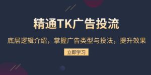 (13641期)精通TK广告投流:底层逻辑介绍,掌握广告类型与投法,提升效果-中创网_分享创业项目_助您在家赚钱