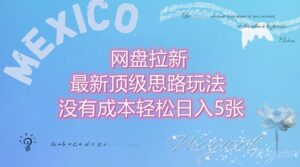 网盘拉新最新顶级思路玩法没有成本，轻松日入5张-中创网_分享创业项目_助您在家赚钱