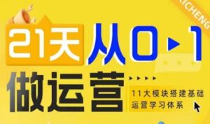 21天从0-1做运营,11大维度搭建基础运营学习体系-中创网_分享创业项目_助您在家赚钱