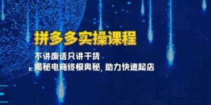 拼多多实操课程：不讲废话只讲干货, 揭秘电商终极奥秘,助力快速起店-中创网_分享创业项目_助您在家赚钱