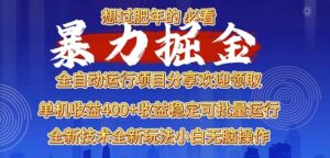 （13675期）2025暴力掘金项目，想过肥年必看！-中创网_分享创业项目_助您在家赚钱