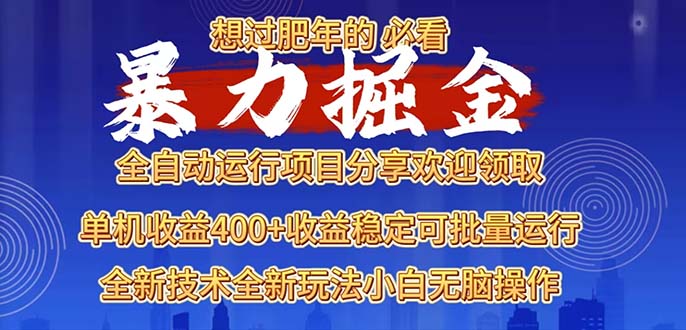 （13675期）2025暴力掘金项目，想过肥年必看！-中创网_分享创业项目_助您在家赚钱