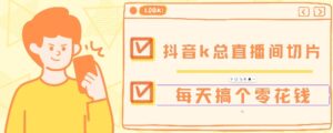 抖音爆火直播切片带货教程，月入8k+无需授权，每天剪辑几条视频就行-中创网_分享创业项目_助您在家赚钱