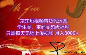 京东短视频带货代运营，学生党、宝妈党超级福利，只需每天无脑上传视频，月入8000+【仅揭秘】-中创网_分享创业项目_助您在家赚钱