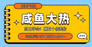 咸鱼大热轻资产类项目,当日学会,赚取十倍差价,小白即可入手-中创网_分享创业项目_助您在家赚钱