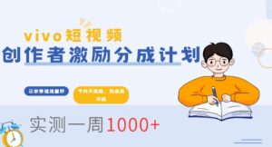 vivo短视频全新玩法，不会被查的ai三农赛道，日入2张-中创网_分享创业项目_助您在家赚钱