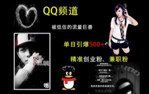 QQ频道:被低估的流量巨兽,单日引爆500+精准创业粉、兼职粉的引流秘籍-中创网_分享创业项目_助您在家赚钱
