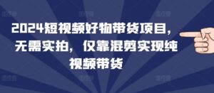 2024短视频好物带货项目,无需实拍,仅靠混剪实现纯视频带货-中创网_分享创业项目_助您在家赚钱
