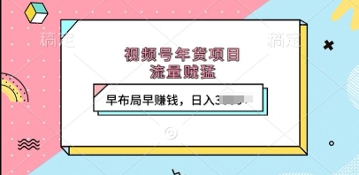 视频号年货项目,流量贼猛,早布局早挣钱,日入上k【揭秘】
