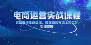 （13763期）电商运营实战课程：完整解读生意参谋，教你如何有效上架宝贝，引流变现-中创网_分享创业项目_助您在家赚钱