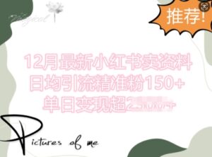 12月最新小红书日均引流精准粉100+，单日变现多张-中创网_分享创业项目_助您在家赚钱