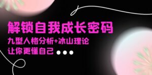 (13574期)某社群课程,解锁自我成长密码,九型人格分析+冰山理论,让你更懂自己-中创网_分享创业项目_助您在家赚钱