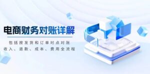 电商财务对账详解,包括按发货和订单时点对账,收入、退款、成本、费用-中创网_分享创业项目_助您在家赚钱