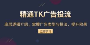 精通TK广告投流:底层逻辑介绍,掌握广告类型与投法,提升效果-中创网_分享创业项目_助您在家赚钱