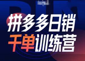 拼多多日销千单训练营第31期-微付费带免费流玩法-中创网_分享创业项目_助您在家赚钱