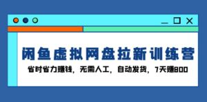 (13524期)闲鱼虚拟网盘拉新训练营:省时省力赚钱,无需人工,自动发货,7天赚800-中创网_分享创业项目_助您在家赚钱