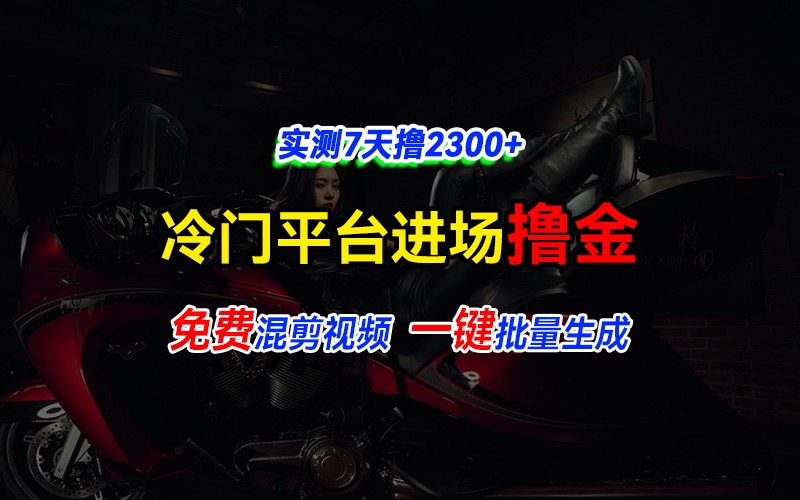 全新冷门平台vivo视频，快速免费进场搞米，通过混剪视频一键批量生成，实测7天撸2300+-中创网_分享创业项目_助您在家赚钱