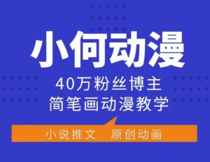 小何动漫简笔画动漫教学,40万粉丝博主课程,可做伙伴计划、分成计划、接广告等-中创网_分享创业项目_助您在家赚钱