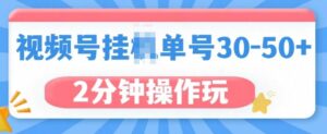 视频号无脑挂JI，单号30-50+，可批量放大-中创网_分享创业项目_助您在家赚钱