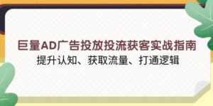 巨量AD广告投放投流获客实战指南,提升认知、获取流量、打通逻辑-中创网_分享创业项目_助您在家赚钱